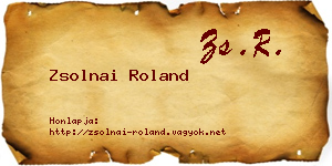 Zsolnai Roland névjegykártya